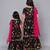 Mother daughter black print multicolor sharara set