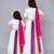 Mother daughter holi printed white lehenga set