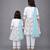 Mother daughter white multicolor heart printed kurta set