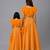 Mother daughter orange embroidered organza lehenga set