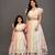 Mother daughter multicolor printed organza lehenga set