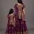Mother daughter purple embroidered cotton silk sharara set