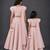 Mother daughter pink embroidered georgette lehenga set