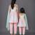 Mother daughter multicolor printed cotton silk kurta set