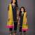 Mother daughter black embroidered cotton silk kurta set