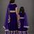 Mother daughter purple embroidered velvet lehenga set