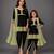 Mother daughter black embroidered velvet kurti set
