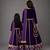 Mother daughter purple embroidered velvet lehenga set