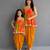 Mother daughter multicolor printed georgette lungi skirt set