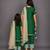 Mother daughter emerald green teal blue printed cotton silk kurti set