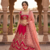 Royal Rani Pink Bridal Lehenga Choli with Heavy Embroidery & Blush Pink Dupatta