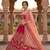 Royal Rani Pink Bridal Lehenga Choli with Heavy Embroidery & Blush Pink Dupatta