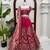Royal Rani Pink Bridal Lehenga Choli with Heavy Embroidery & Blush Pink Dupatta