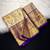 cream woven kanchipuram silk blend saree with blouse piece