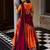 Beautiful Rust Orange Silk Half Saree Lehenga With Sequins Dupatta