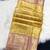 yellow woven kanchipuram silk blend saree with blouse piece