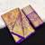 magenta woven kanchipuram silk blend saree with blouse piece