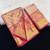 pink woven kanchipuram silk blend saree with blouse piece