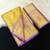 yellow woven kanchipuram silk blend saree with blouse piece