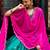 Aesthetics Teal Green Silk Half Saree Lehenga With Embroidered Dupatta