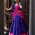 Classic Navy Blue Zari Weaving Silk Traditional Half Saree Lehenga