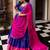 Classic Navy Blue Zari Weaving Silk Traditional Half Saree Lehenga