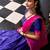 Classic Navy Blue Zari Weaving Silk Traditional Half Saree Lehenga