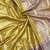 yellow woven kanchipuram silk blend saree with blouse piece