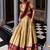 Magnificent Beige Zari Woven Silk Festive Wear Half Saree Lehenga