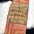 olive green woven kanchipuram silk blend saree with blouse piece
