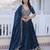 Royal Navy Blue Zari Embroidery Silk Wedding Wear Lehenga Choli