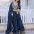 Royal Navy Blue Zari Embroidery Silk Wedding Wear Lehenga Choli