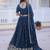 Royal Navy Blue Zari Embroidery Silk Wedding Wear Lehenga Choli
