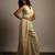 Ivory embroidered raw silk co ord set