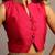 Pink embroidered raw silk co ord set