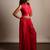 Pink embroidered raw silk co ord set