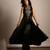 Black embroidered silk co ord set
