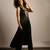 Black embroidered silk co ord set