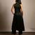 Black embroidered silk co ord set