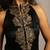 Black embroidered silk co ord set