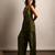 Olive green embroidered raw silk co ord set