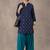 women printed regular cotton kurta with patiala