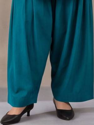 women printed regular cotton kurta with patiala 4