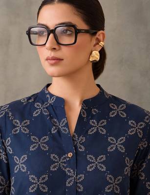 women printed regular cotton kurta with patiala 6