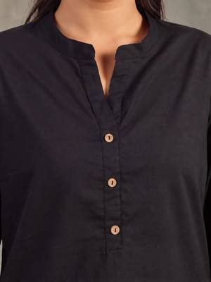 women ethnic motifs regular cotton kurta with patiala 4