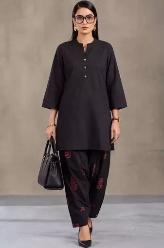 women ethnic motifs regular cotton kurta with patiala