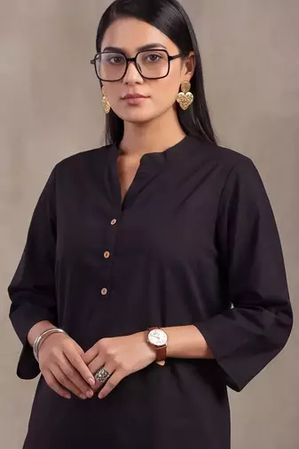 women ethnic motifs regular cotton kurta with patiala