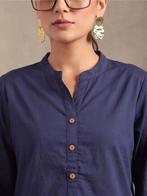 women ethnic motifs regular cotton kurta with harem pants 4