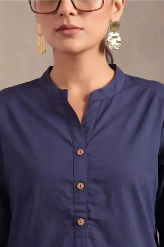 women ethnic motifs regular cotton kurta with harem pants