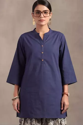 women ethnic motifs regular cotton kurta with harem pants